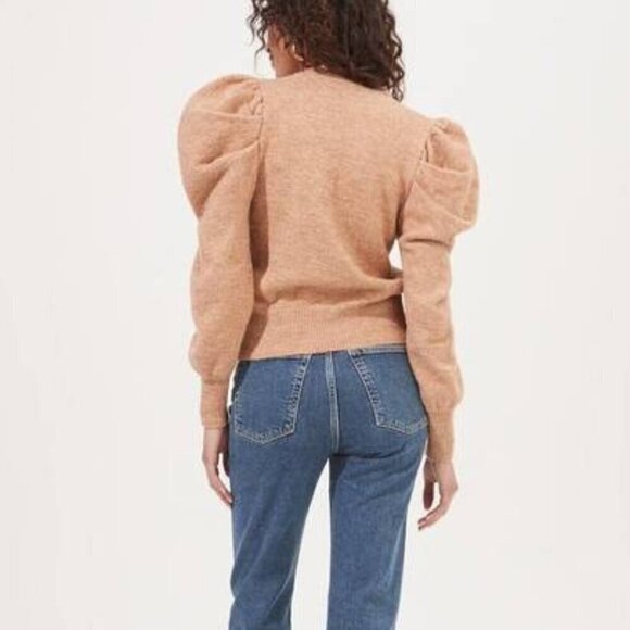 ASTR The Label Nicola Puff Sleeve Sweater In Apricot Sz S - Picture 2 of 9